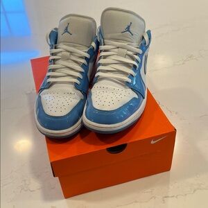 Nike Air Jordan Blue and White Shoes